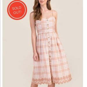 Francesca’s Hartley Button Front Midi Dress